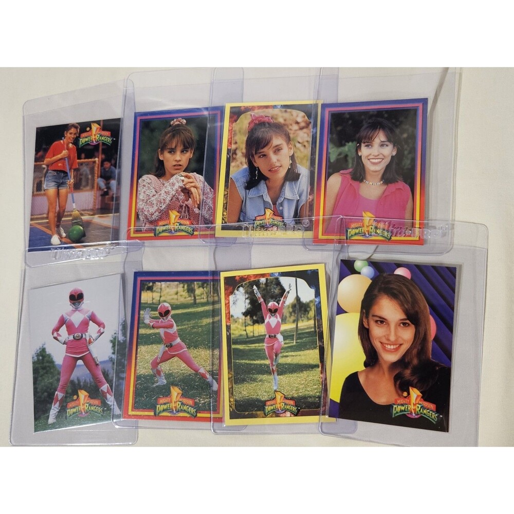 1994 Mighty Morphin Power Rangers  The Pink Ranger Mixed Lot Of 8 Cards Vintage